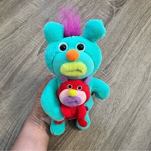 Mattel Sing-A-Ma-Jigs Duet Aqua Red Plush 2010